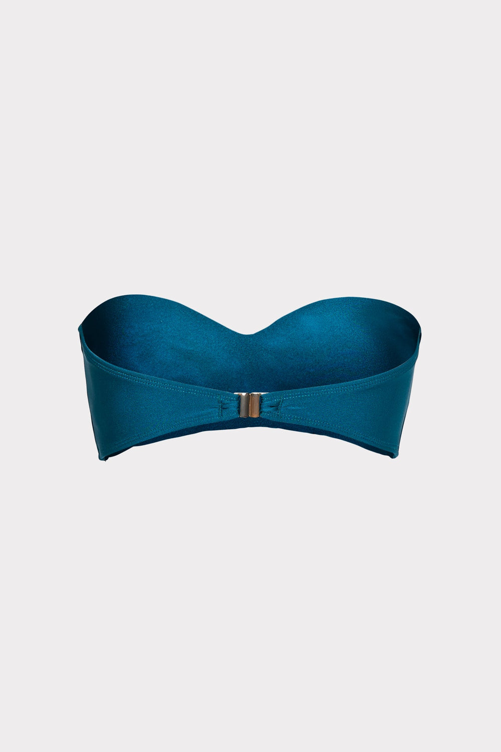 Soleil Gloss Twist Bandeau Top Dark Teal | Milly Women