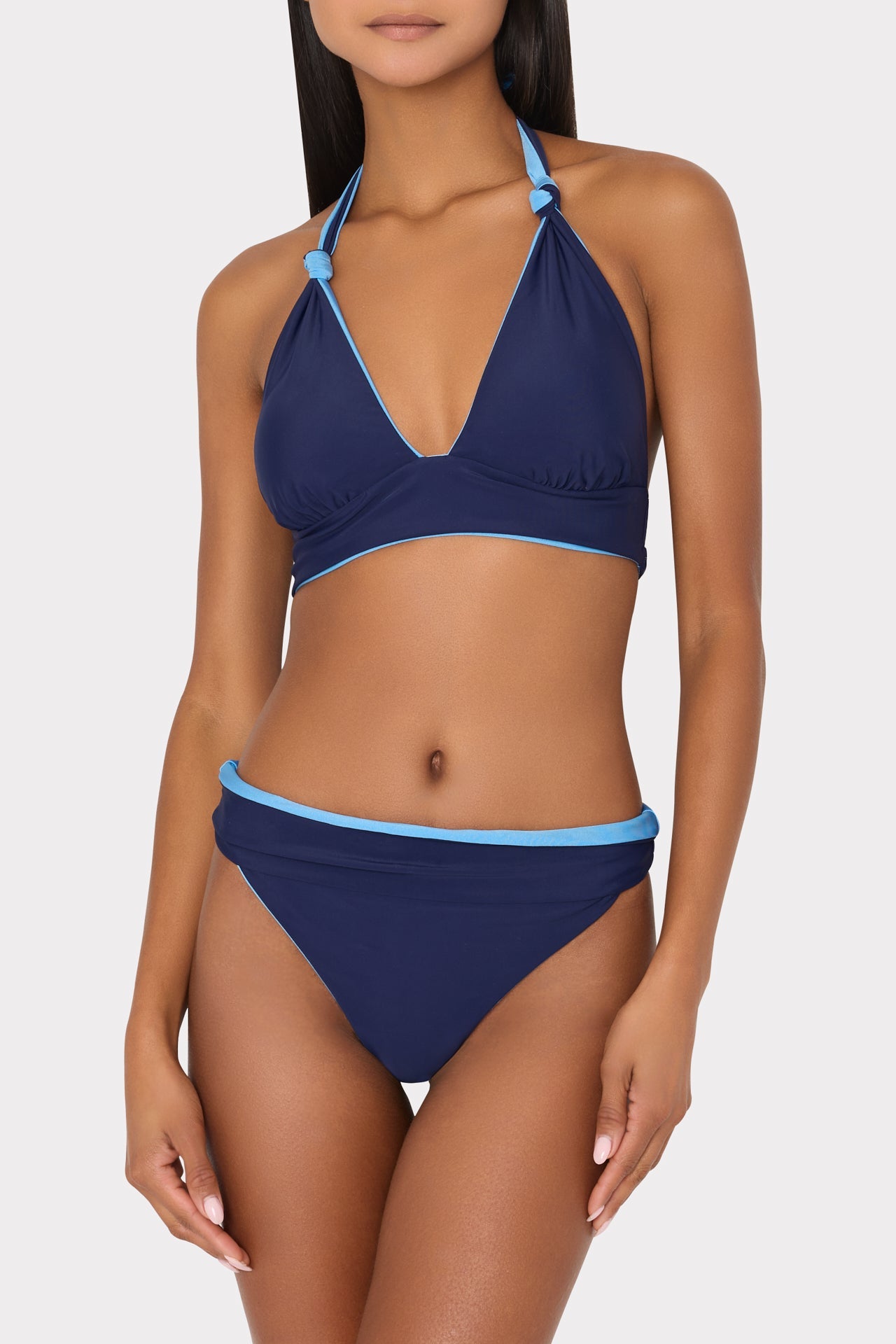 Scala Reversible Bikini Bottom Mineral Blue/Navy | Milly Women