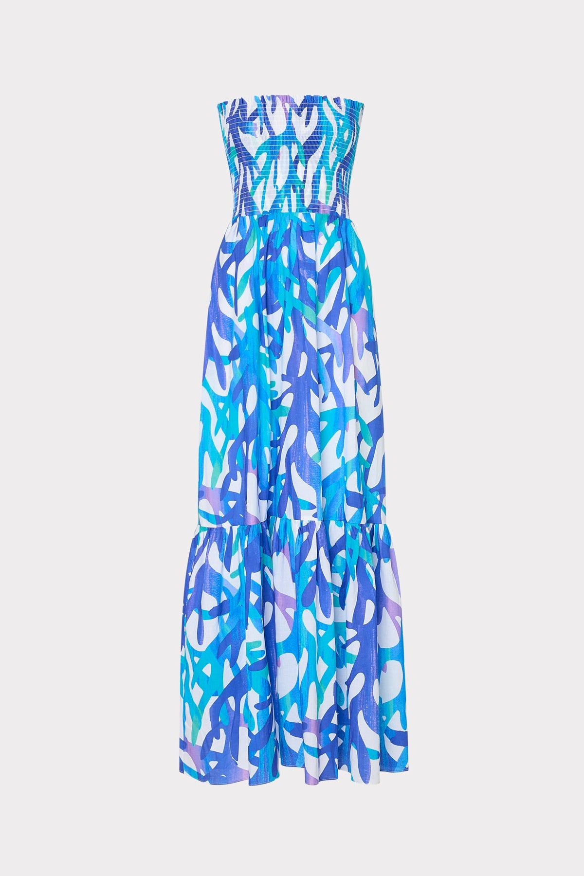 Olen Under The Sea Strapless Maxi Dress Blue Multi | Milly Women