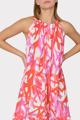 Under The Sea Halter Maxi Cover-Up Dress Pink Multi | Milly Women