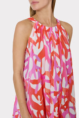 Under The Sea Halter Maxi Cover-Up Dress Pink Multi | Milly Women