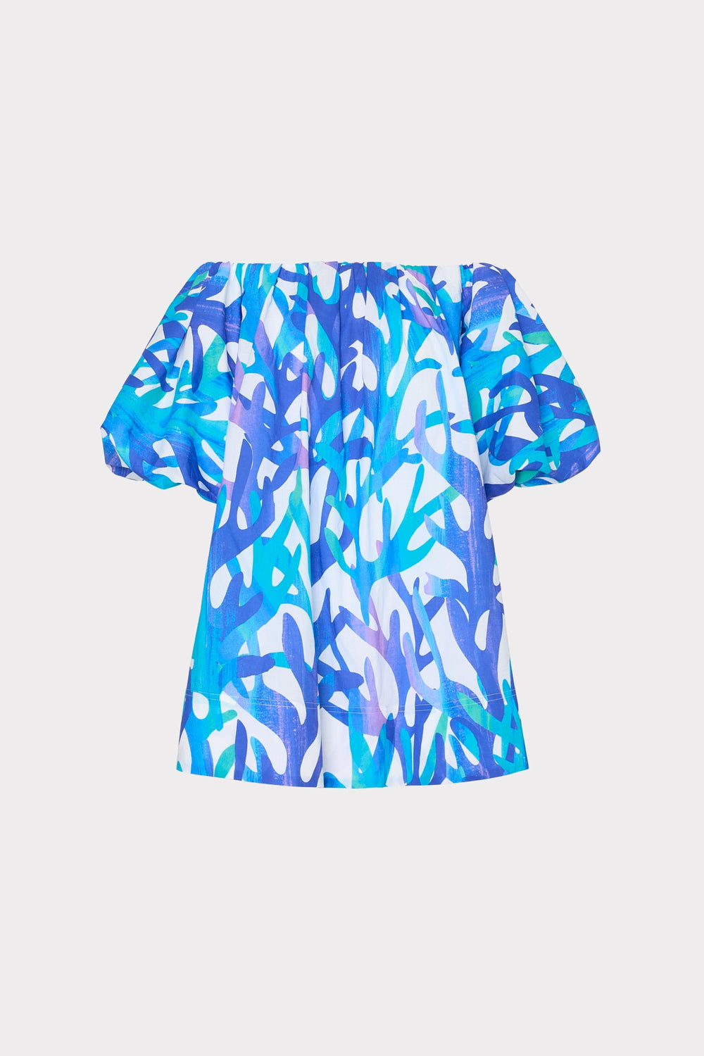 Jamie Under The Sea Off The Shoulder Mini Dress Blue Multi | Milly Women