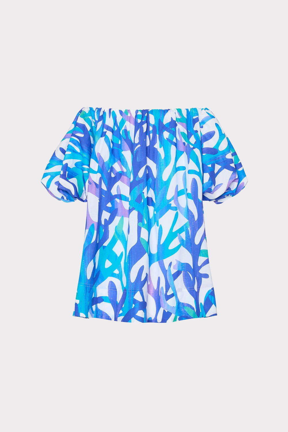 Jamie Under The Sea Off The Shoulder Mini Dress Blue Multi | Milly Women