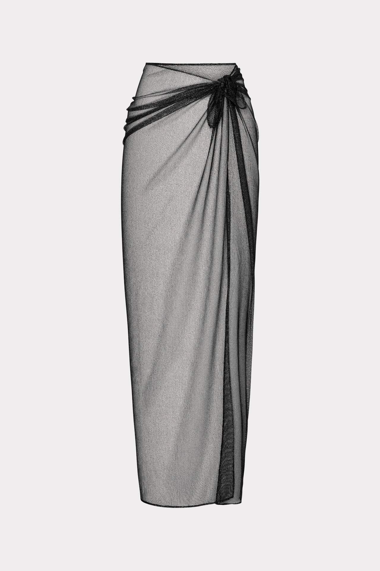 Metallic Mesh Sarong Black | Milly Women