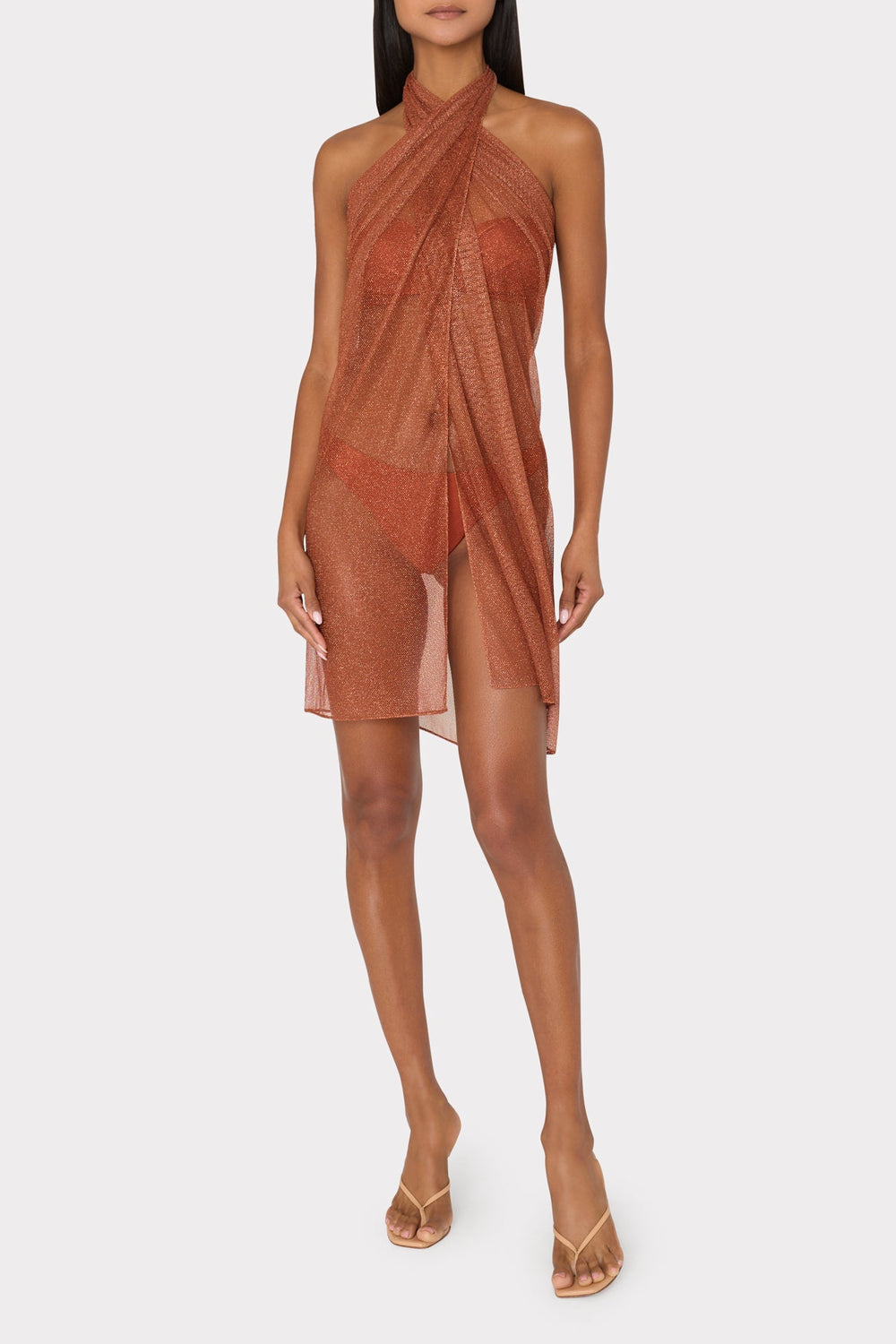 Metallic Mesh Sarong Copper | Milly Women