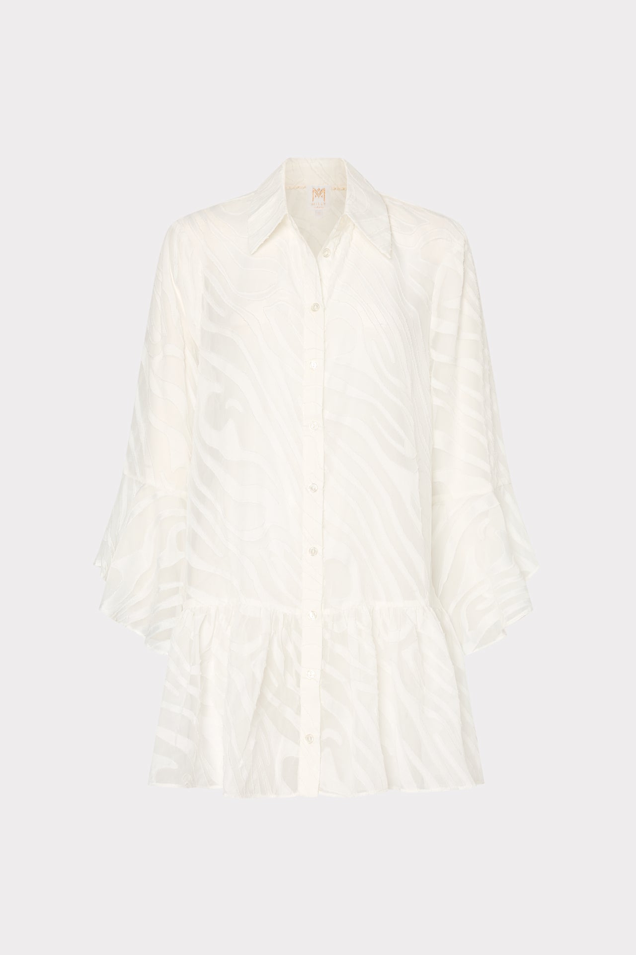 Vierra Zebra Burnout Cover-Up Dress White | Milly Women