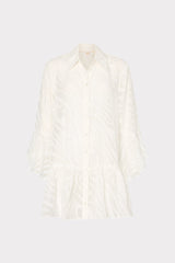 Vierra Zebra Burnout Cover-Up Dress White | Milly Women