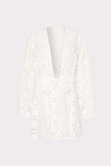 Jessie Geo Eyelet Cover-Up White | Milly Women