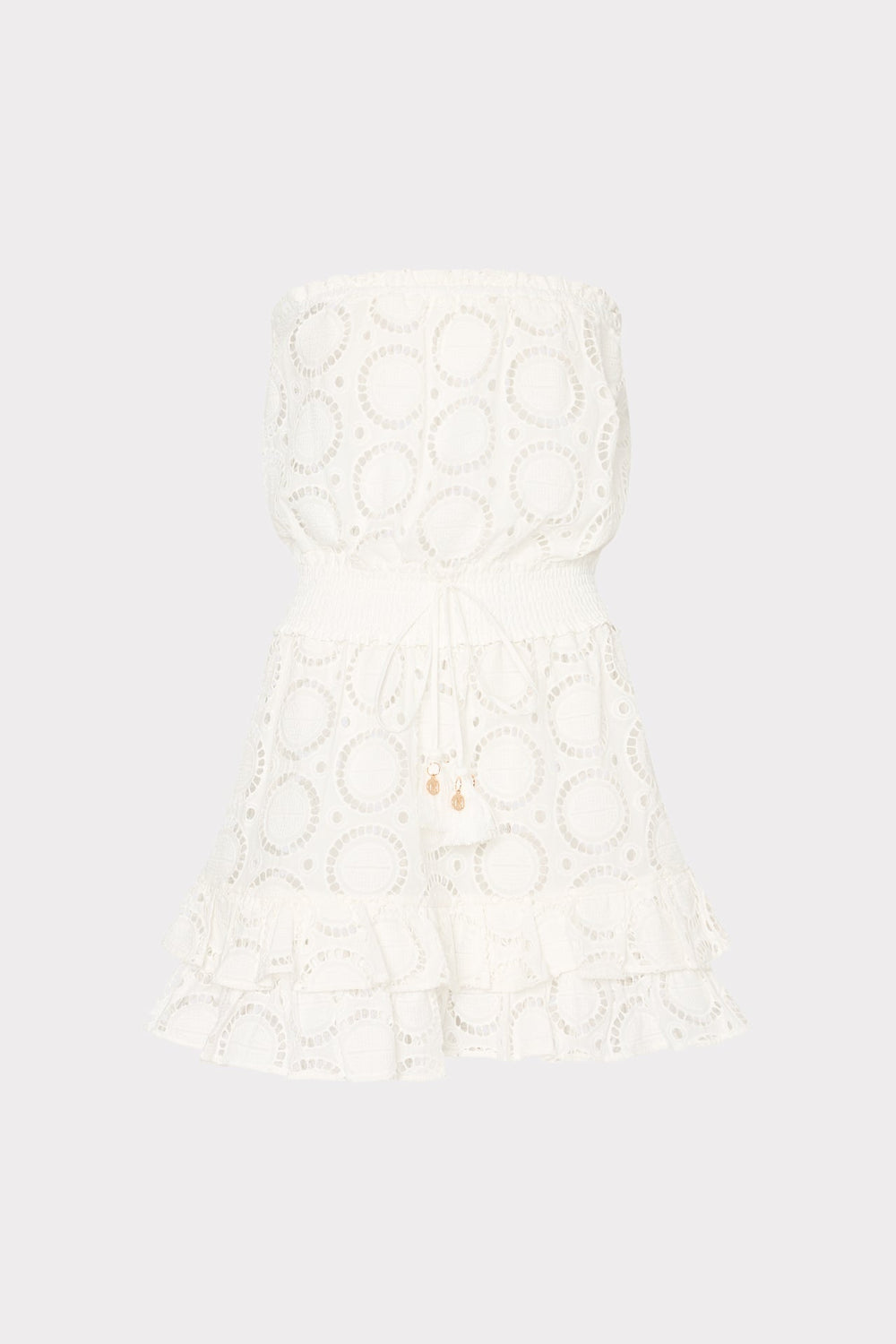 Verity Geo Eyelet Cover-Up Dress White | Milly Women