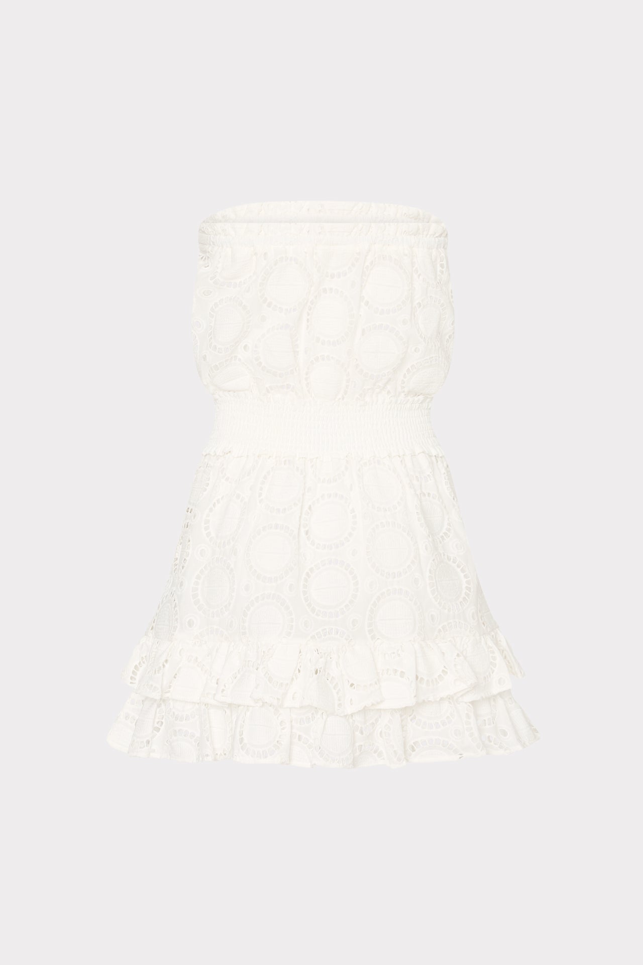Verity Geo Eyelet Cover-Up Dress White | Milly Women