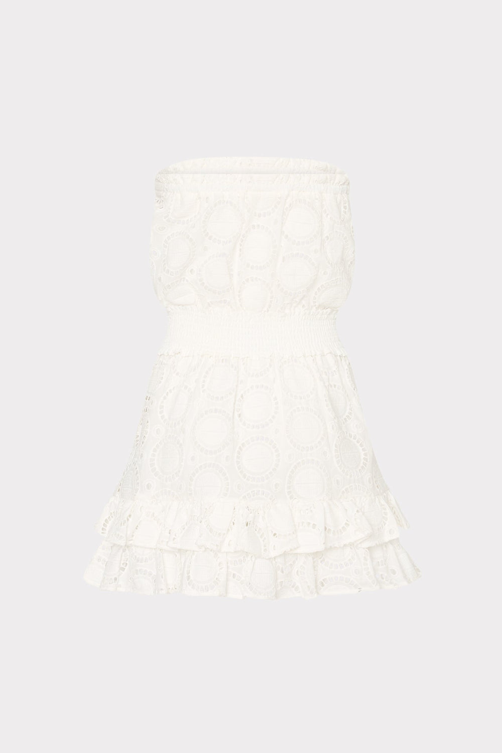Verity Geo Eyelet Cover-Up Dress White | Milly Women