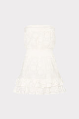 Verity Geo Eyelet Cover-Up Dress White | Milly Women