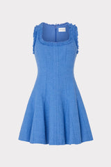 Juniper Boucle Mini Dress Blue | Milly Women