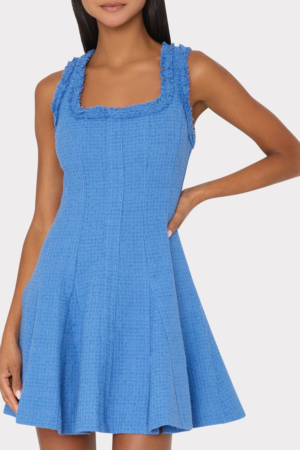 Juniper Boucle Mini Dress Blue | Milly Women