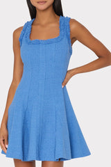 Juniper Boucle Mini Dress Blue | Milly Women