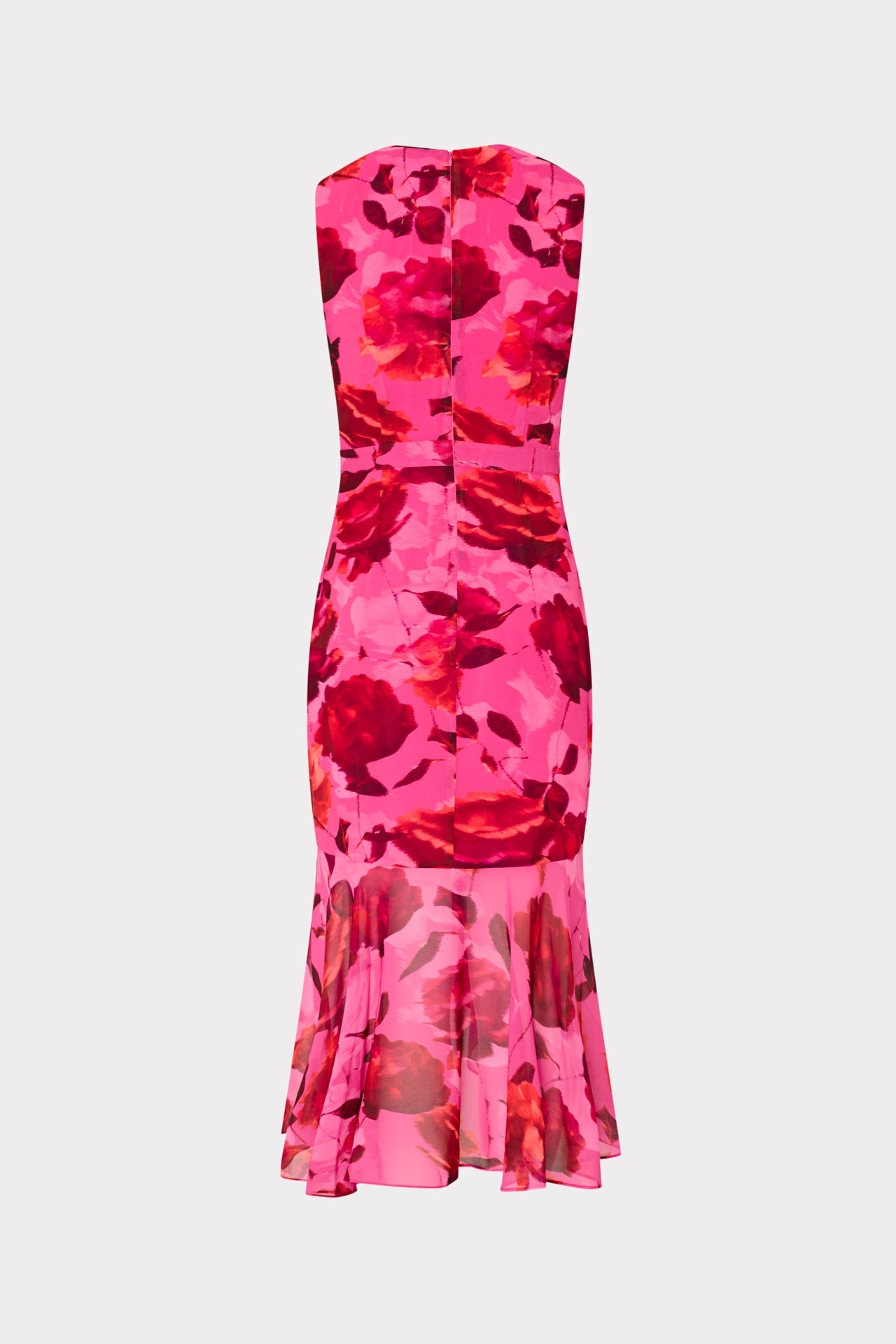 Nanci Blurred Blossom Ruffle Dress Pink Multi | Milly Women