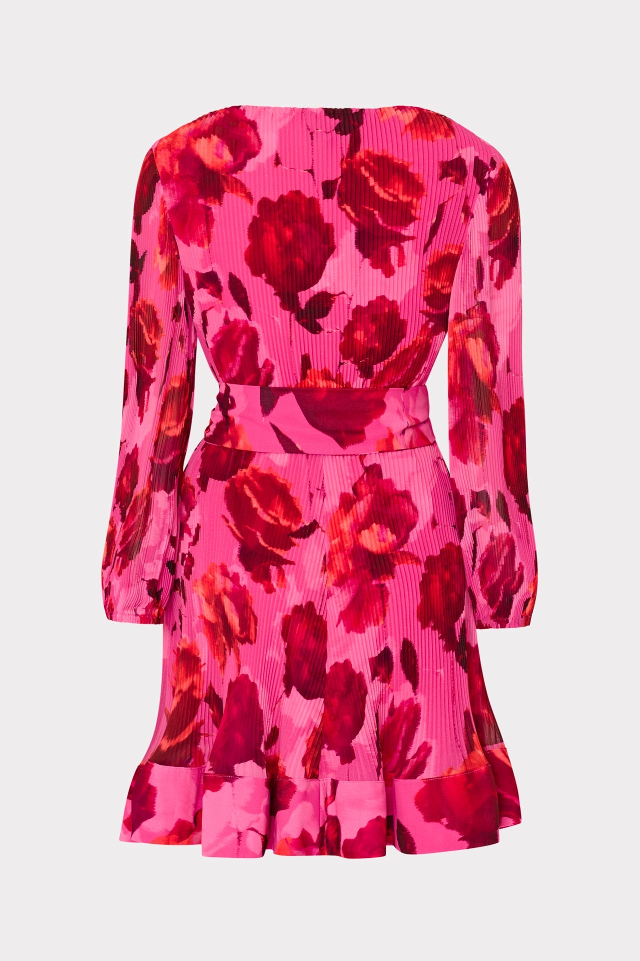Liv Blurred Blossom Pleated Dress Pink Multi | Milly Women