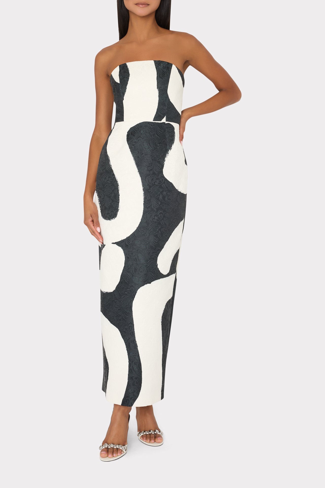 Orion Ink Swirl Dress Black/White | Milly Women