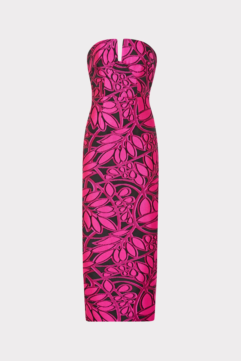 Judith Pink Palm Jacquard Dress Pink/Black | Milly Women