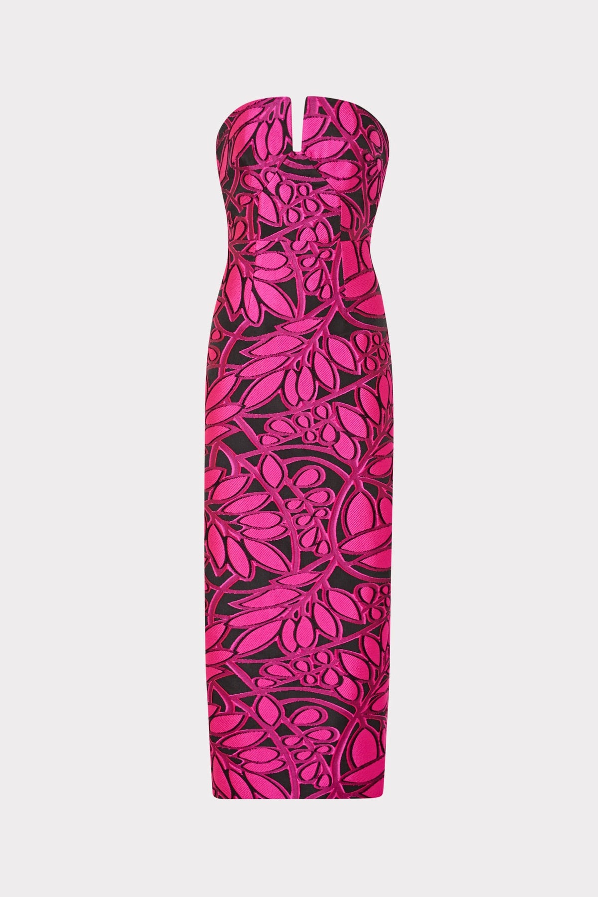 Judith Pink Palm Jacquard Dress Pink/Black | Milly Women
