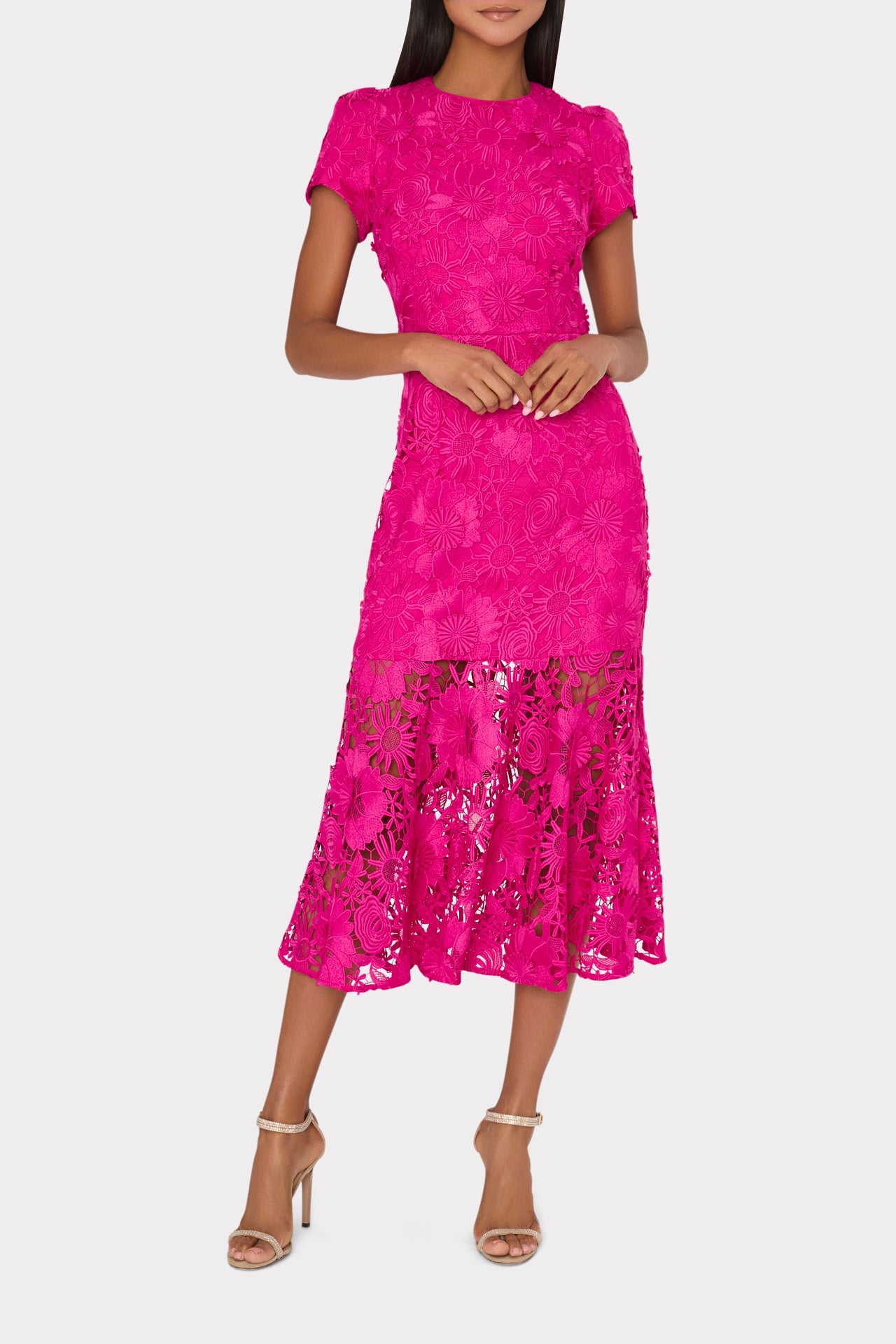 Tahlia Lace Dress Fuchsia | Milly Women