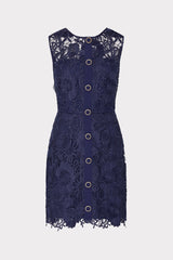 Judy Lace Mini Dress Navy | Milly Women
