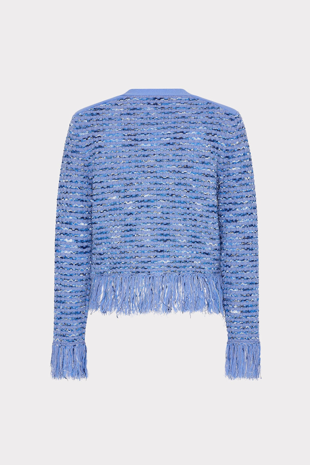 Fringe Trim Cardigan Blue | Milly Women