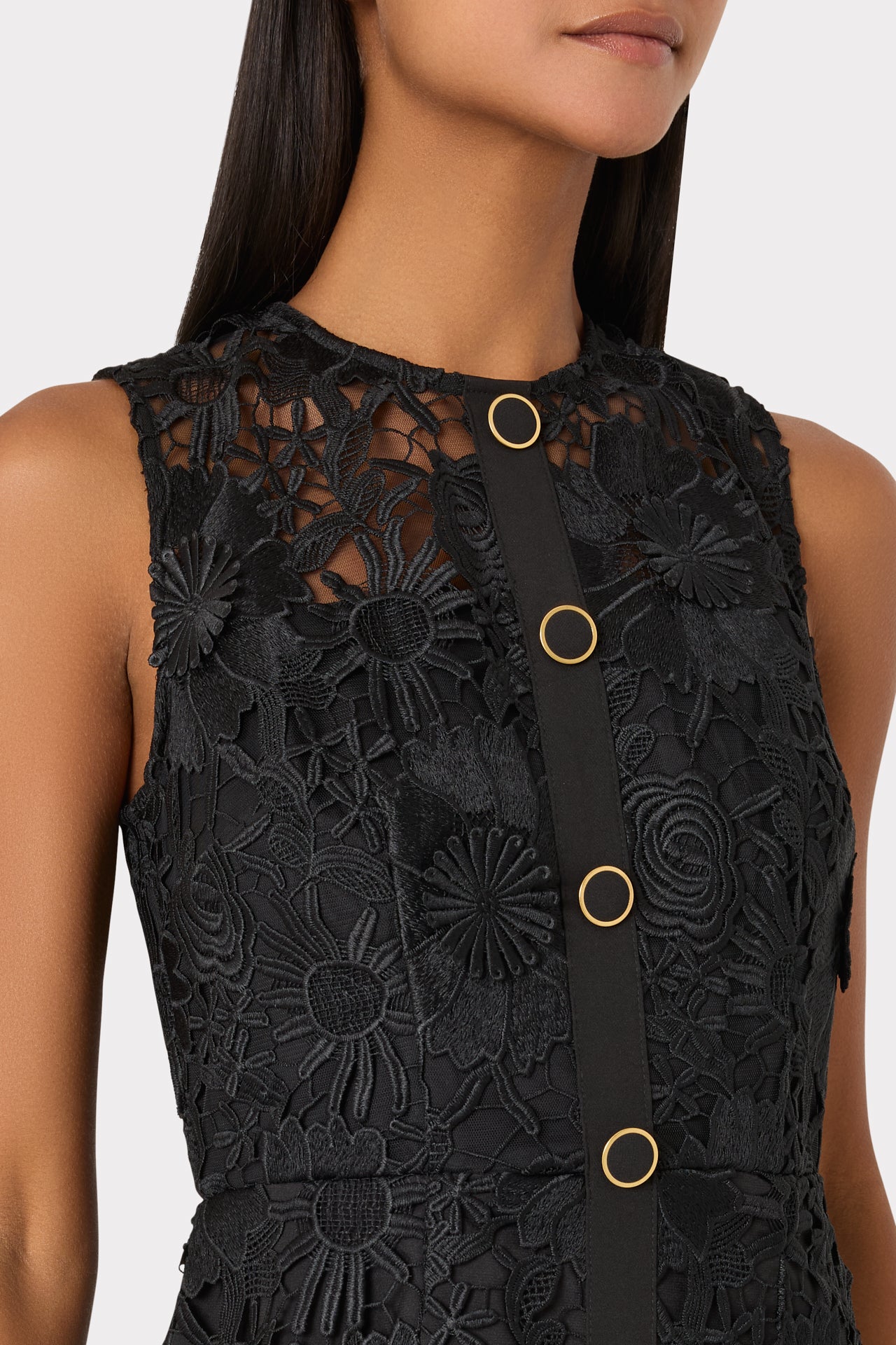 Judy Lace Mini Dress Black | Milly Women