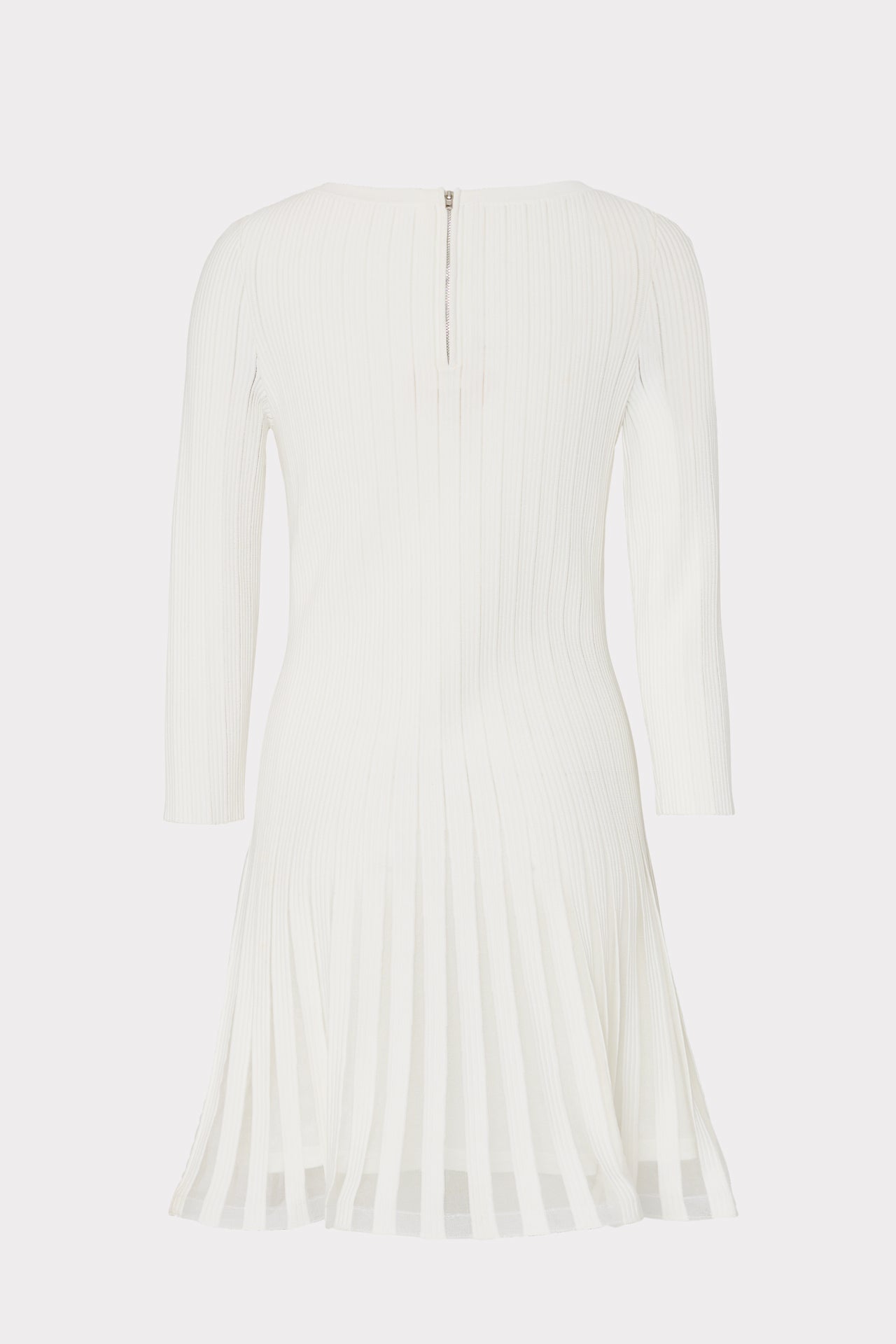 Tabitha Sheer Godet Mini Dress Ecru | Milly Women