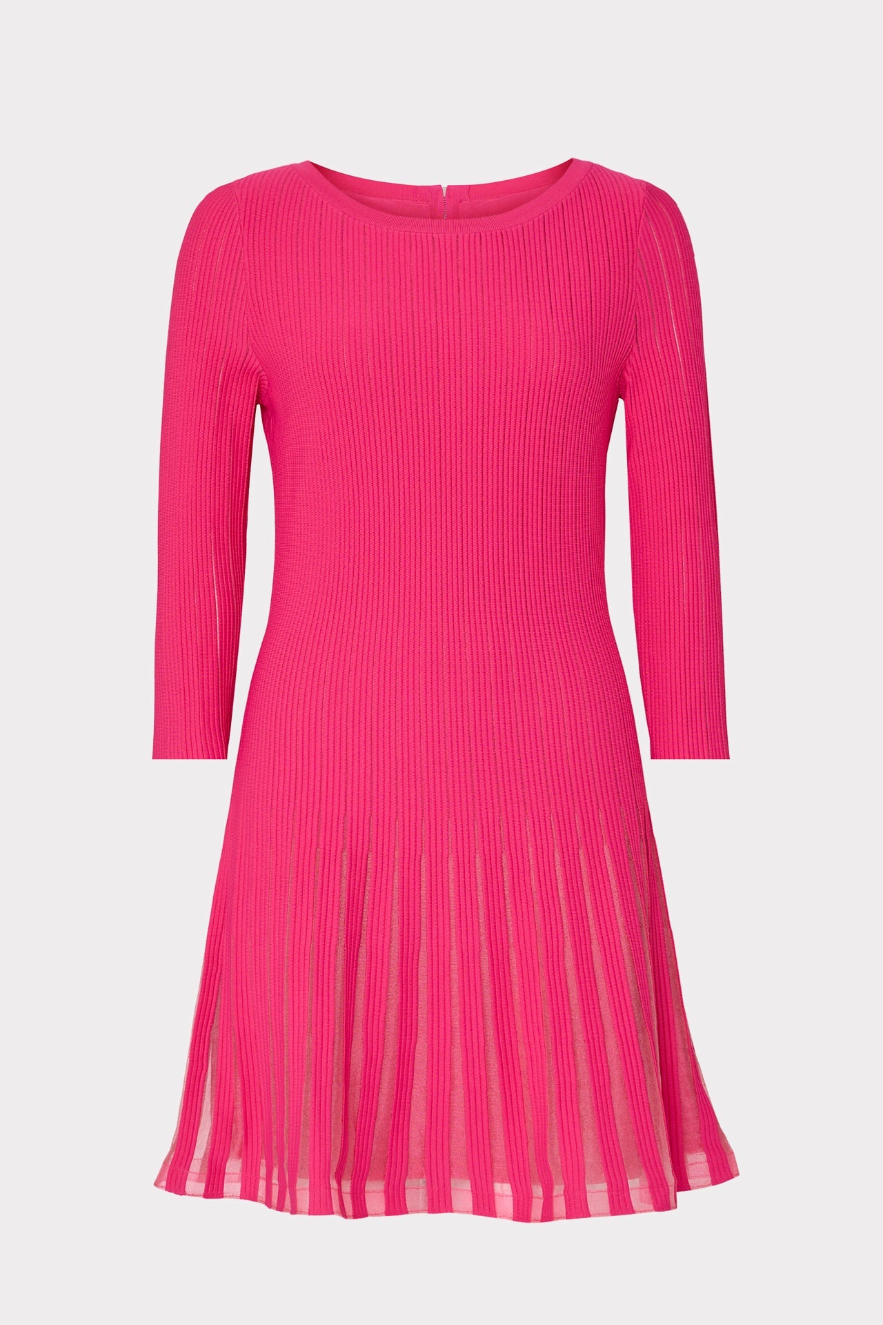 Tabitha Sheer Godet Mini Dress Milly Pink | Milly Women