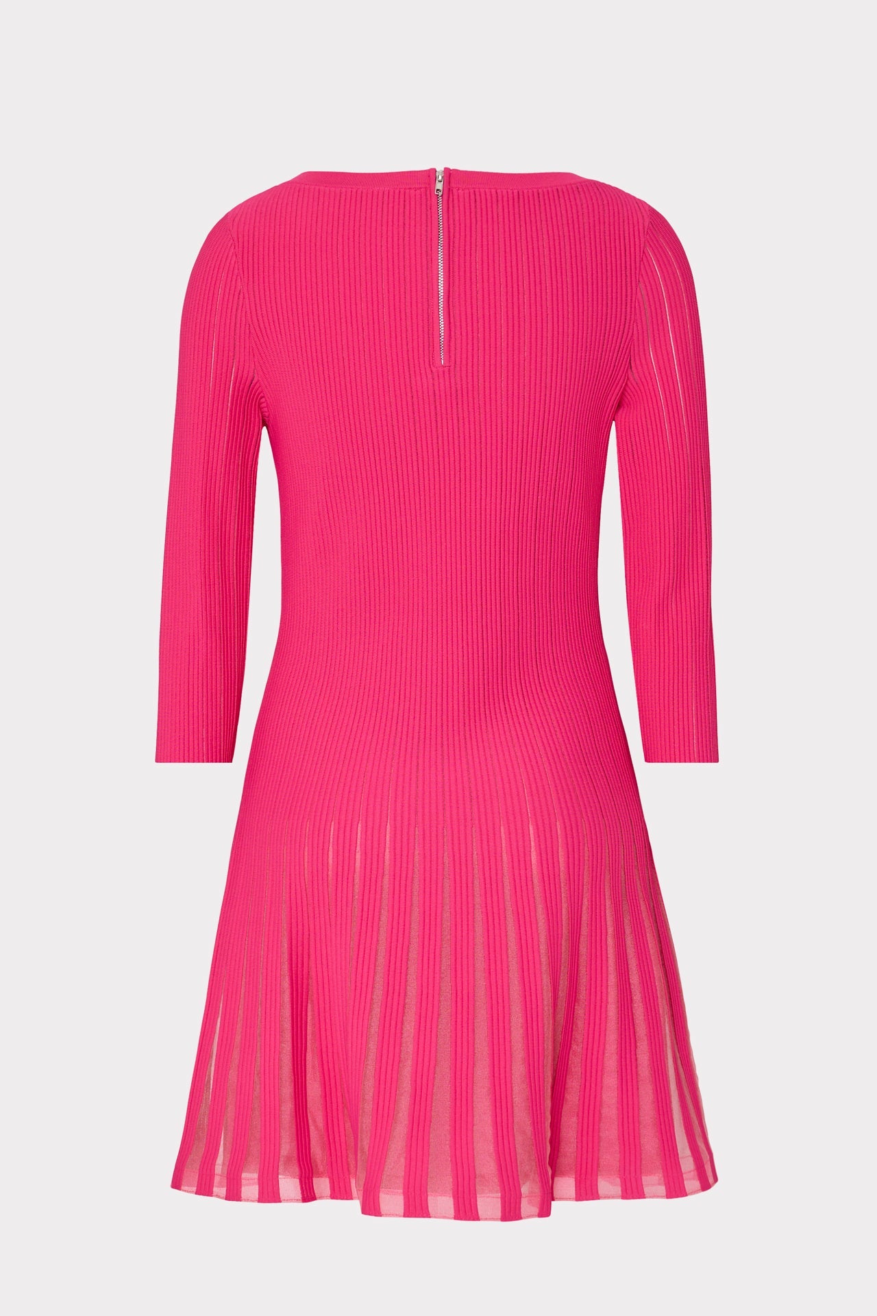 Tabitha Sheer Godet Mini Dress Milly Pink | Milly Women