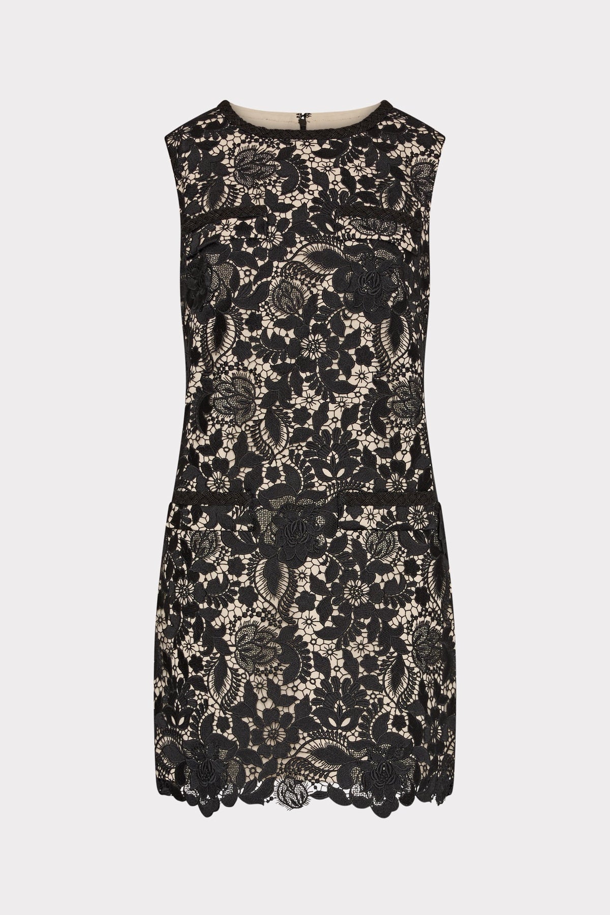 3D Garden Lace Sleeveless Mini Dress Black | Milly Women
