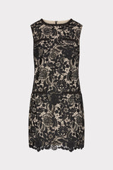 3D Garden Lace Sleeveless Mini Dress Black | Milly Women