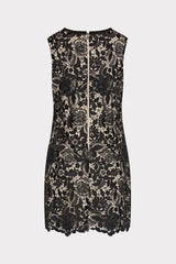 3D Garden Lace Sleeveless Mini Dress Black | Milly Women