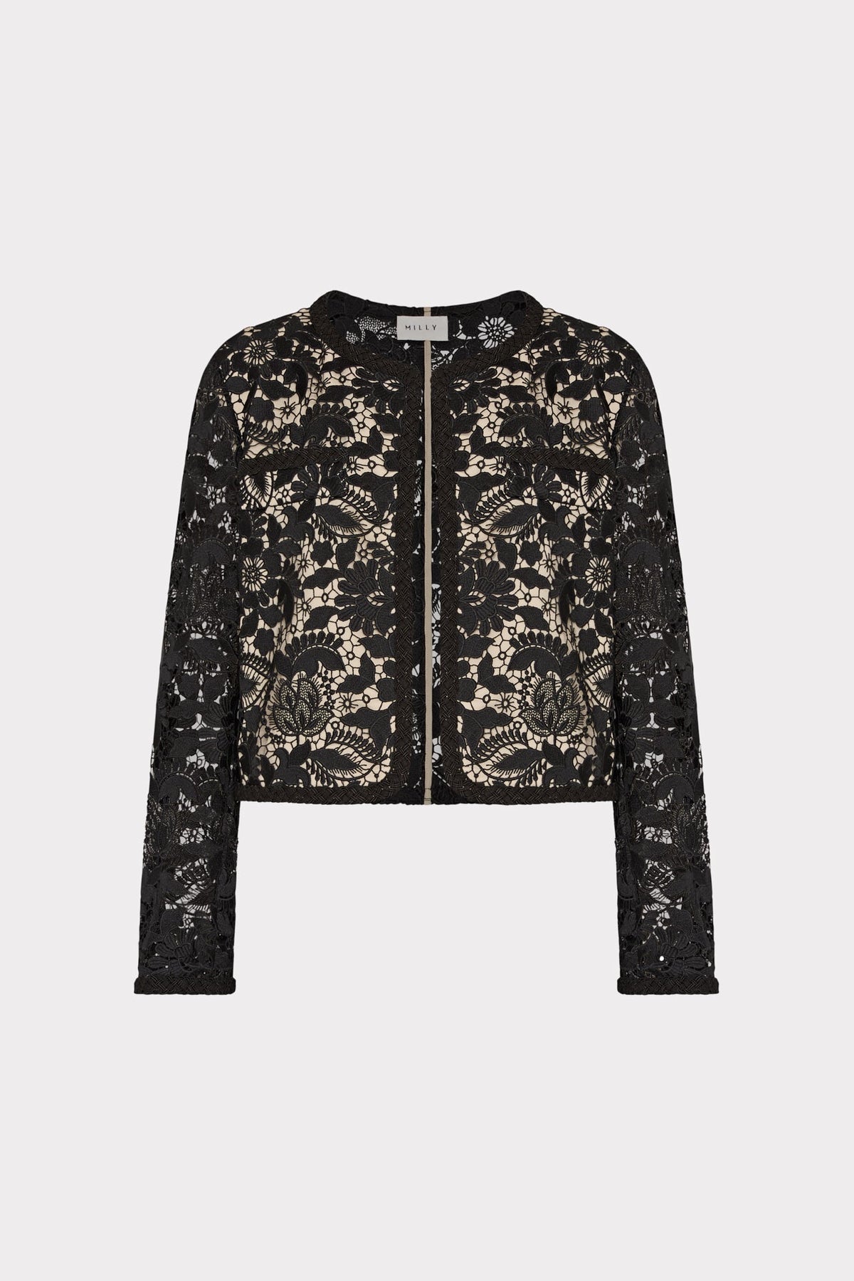 3D Garden Lace Jacket Black | Milly Women