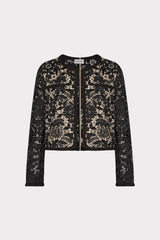 3D Garden Lace Jacket Black | Milly Women