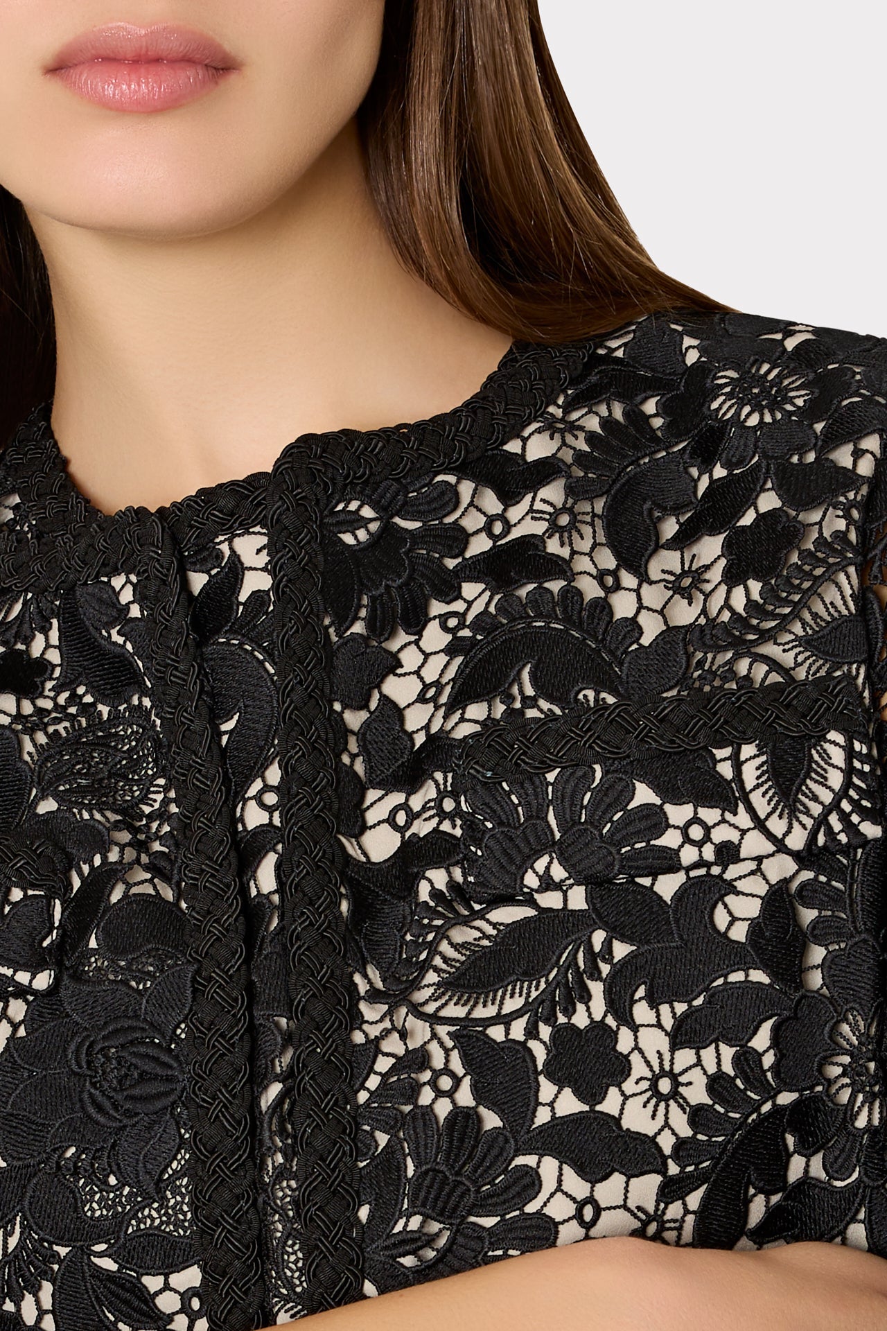3D Garden Lace Jacket Black | Milly Women