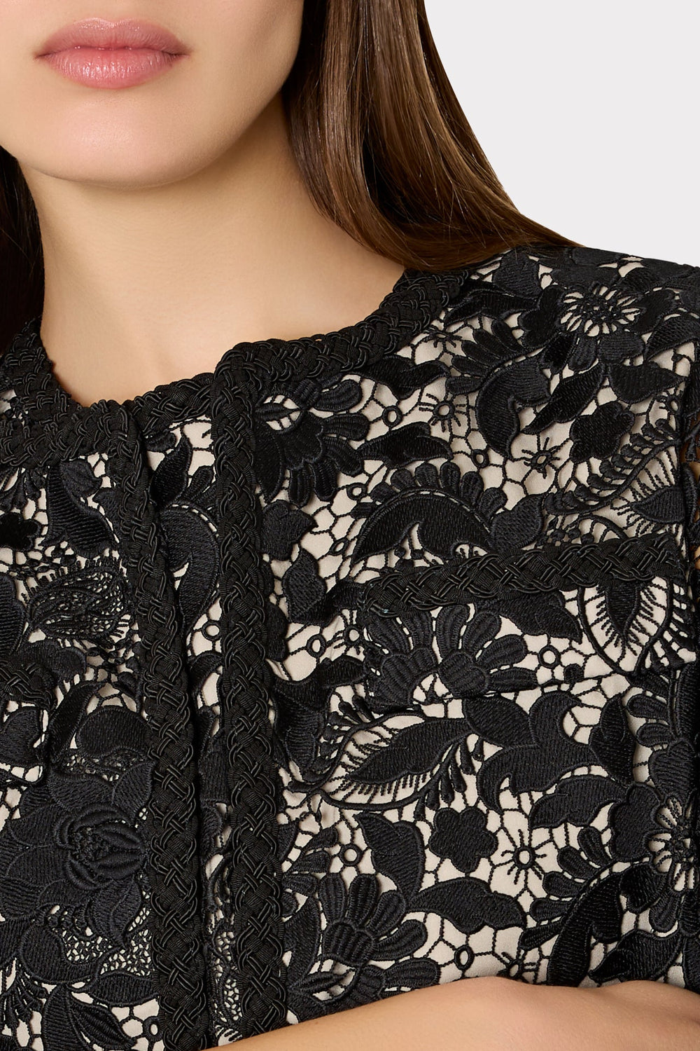 3D Garden Lace Jacket Black | Milly Women