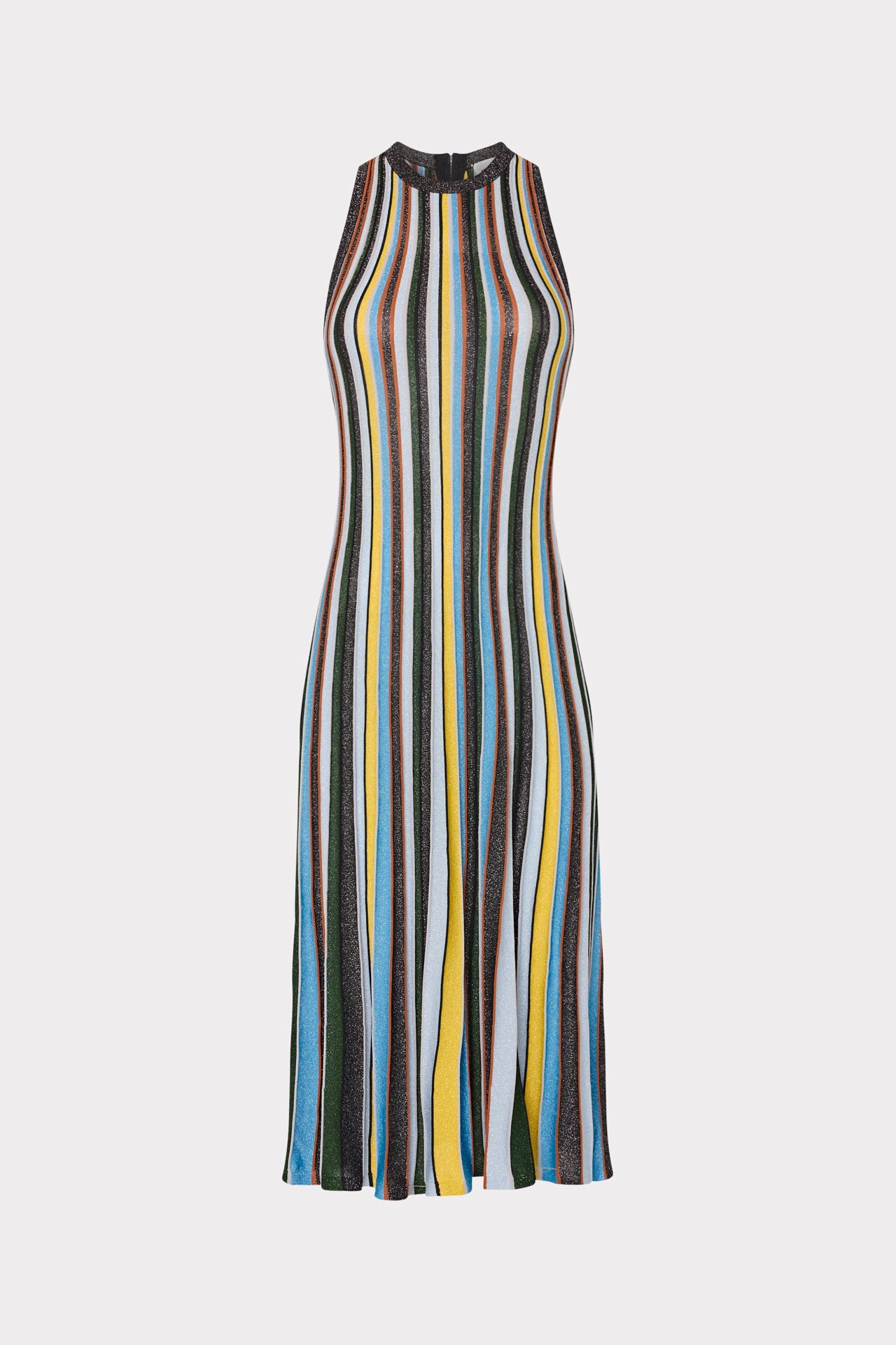 Multi Stripe Halter Knit Midi Dress Multi | Milly Women