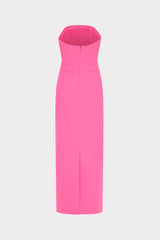Taylor Triangle Pleat Cady Dress Pink | Milly Women