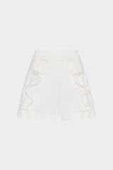 Linen Ruffle Short White | Milly Women
