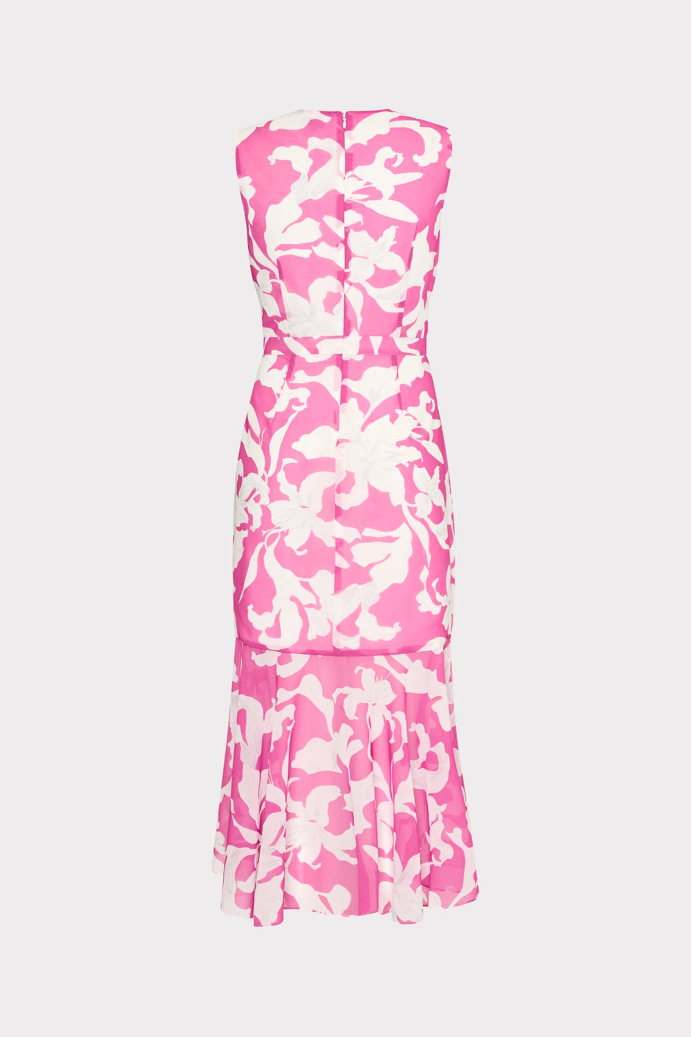 Nanci Lily Silhouette Ruffle Dress Pink/Ecru | Milly Women