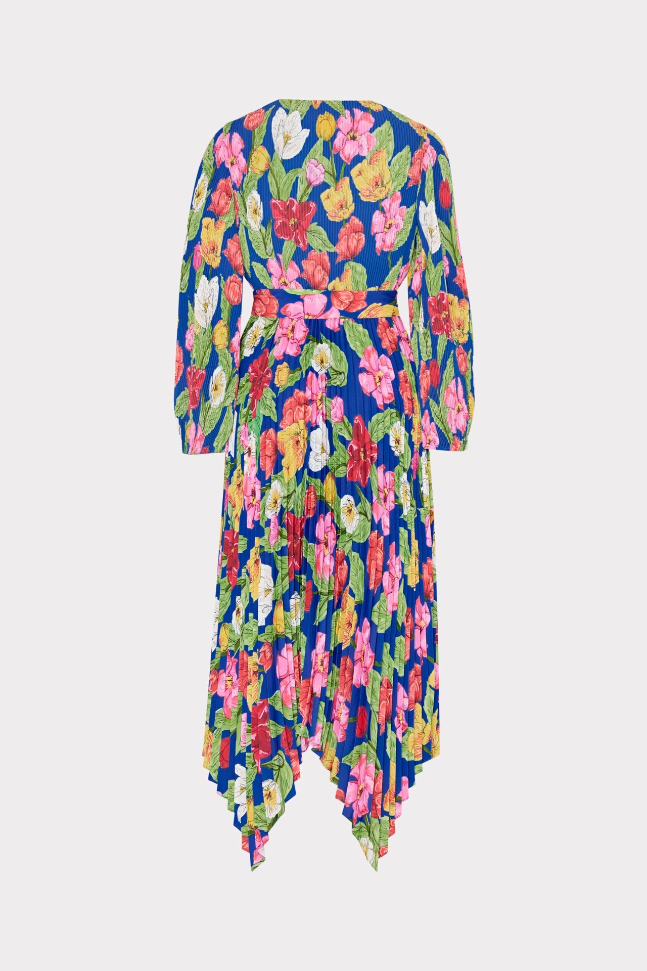 Liora Tulip Rosette Pleated Dress Royal Blue Multi | Milly Women