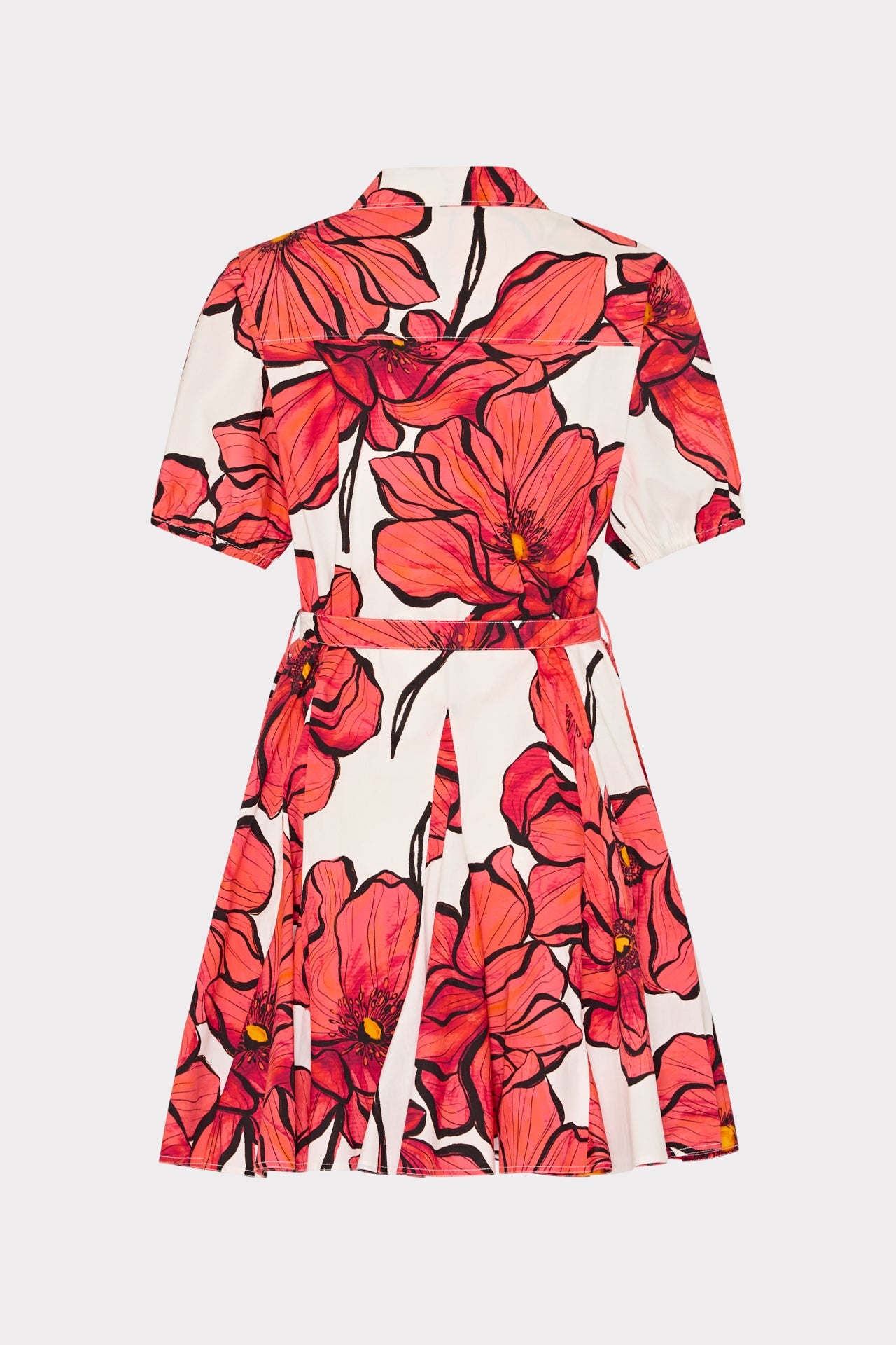 Juni Windflower Pastel Poplin Mini Dress Coral Multi | Milly Women