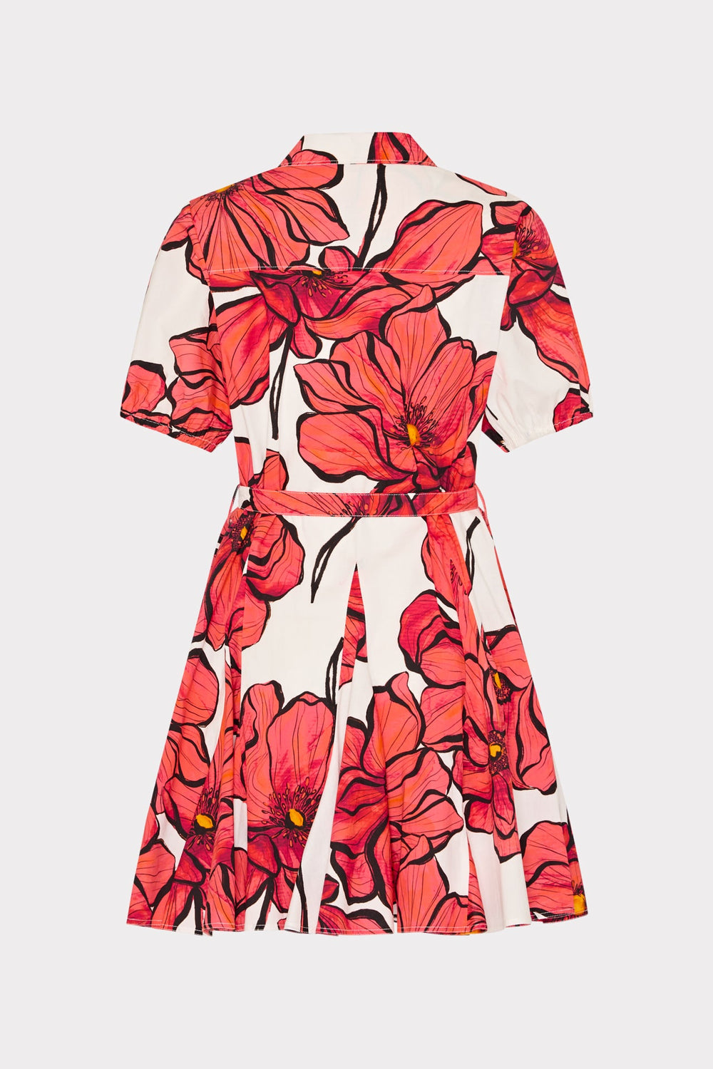 Juni Windflower Pastel Poplin Mini Dress Coral Multi | Milly Women