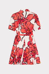 Juni Windflower Pastel Poplin Mini Dress Coral Multi | Milly Women