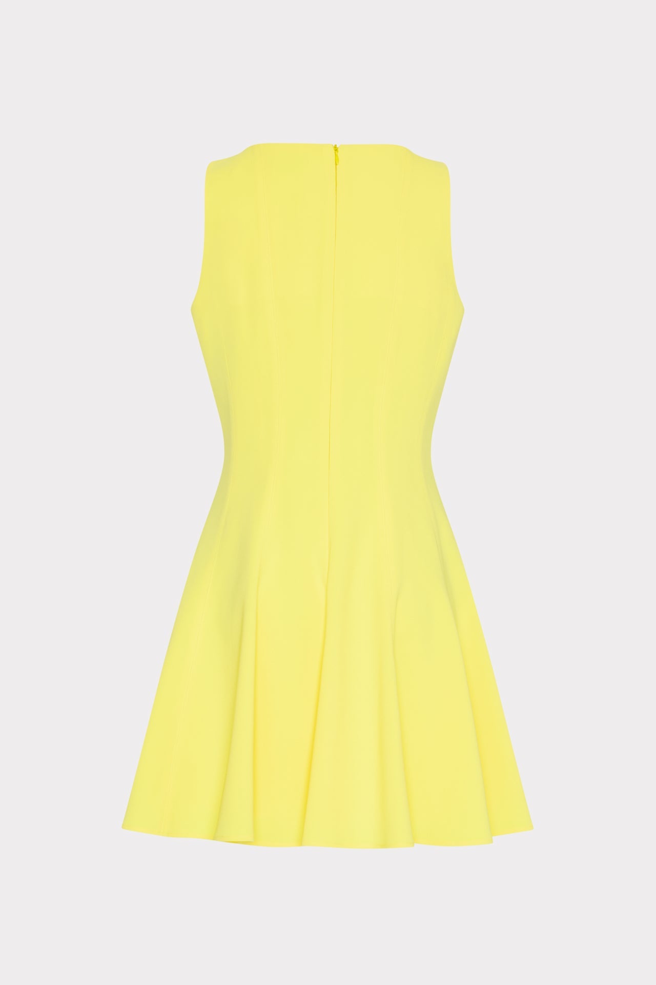 Sleeveless Stretch Cady Fit And Flare Dress Yellow | Milly Women