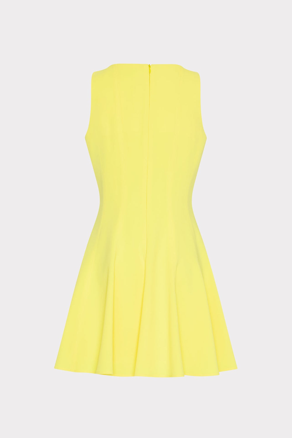 Sleeveless Stretch Cady Fit And Flare Dress Yellow | Milly Women