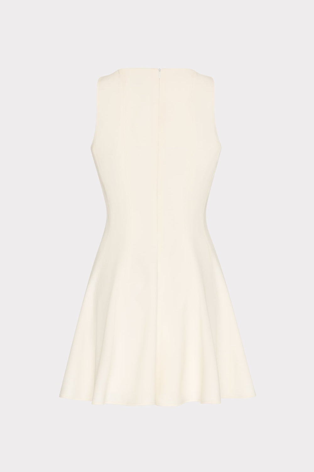 Sleeveless Stretch Cady Fit And Flare Dress Ecru | Milly Women