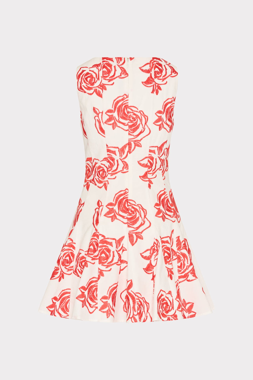 Ariel Rose Embroidery Mini Dress Red/White | Milly Women